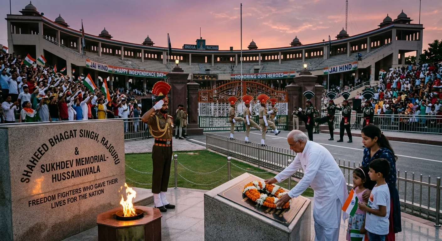 Independence Day at Hussainiwala: Honoring Martyrs and Witnessing the Border Ceremony